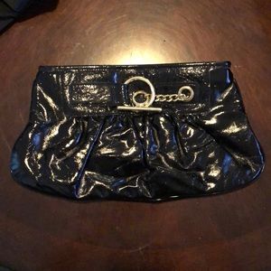 Express Black Faux Leather Clutch